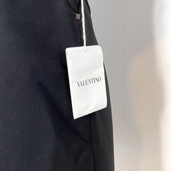 NEW Valentino Scalloped Silk Wool Shift Dress - Picture 7 of 10